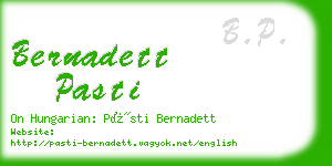 bernadett pasti business card